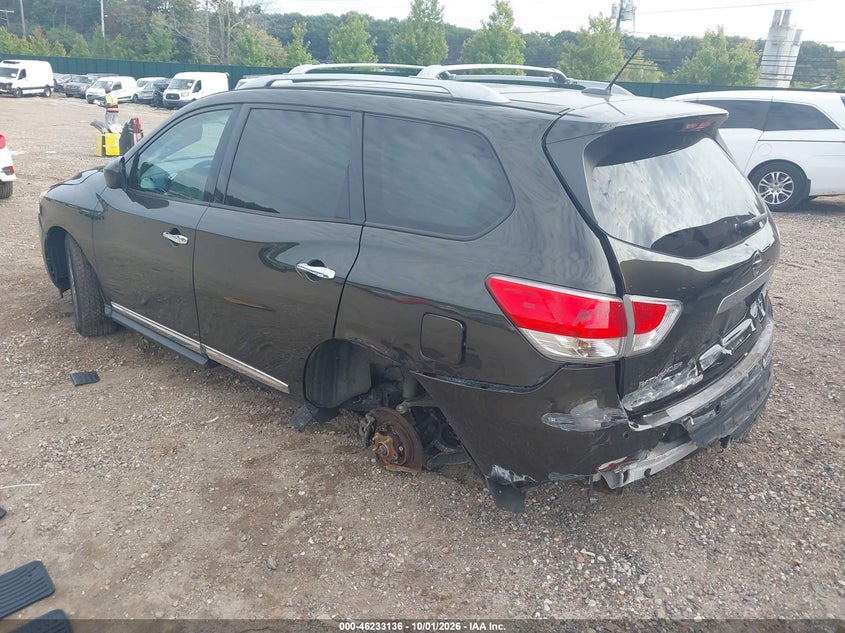 Vin: 5n1ar2mm1fc692520, lot: 46733130, nissan pathfinder sl 20153