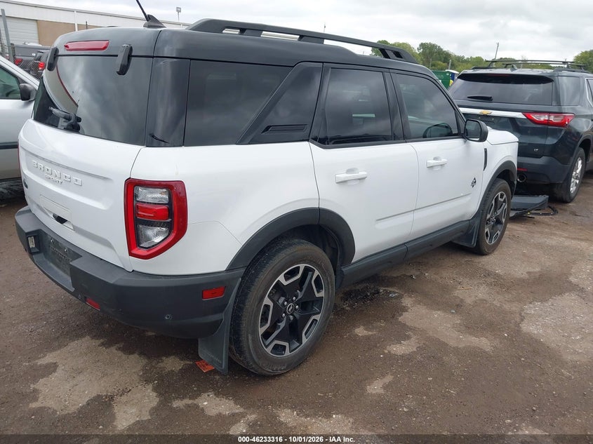 Vin: 3fmcr9c6xpre05540, lot: 46733310, ford bronco sport outer banks 20234