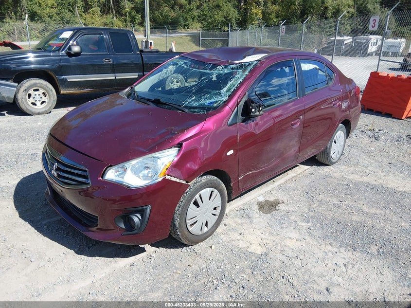 2017 Mitsubishi Mirage G4 Es, Переворот, IAAI, VIN ML32F3FJ8HHF07319 — фото 2