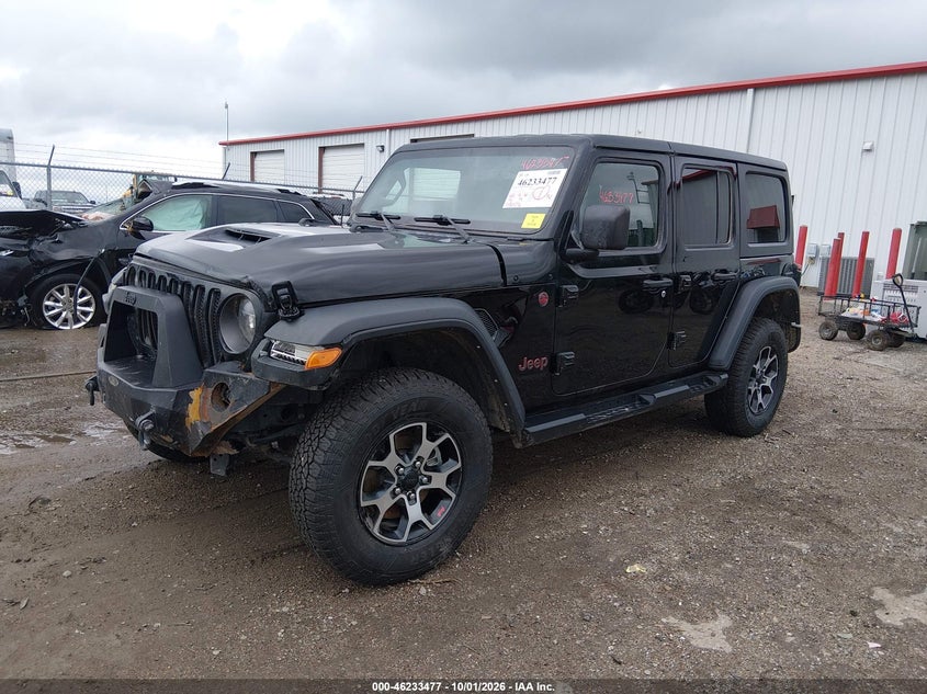 2022 Jeep Wrangler Unlimited Rubicon 4X4, Front End, IAAI, VIN 1C4HJXFG0NW112976 — photo 2