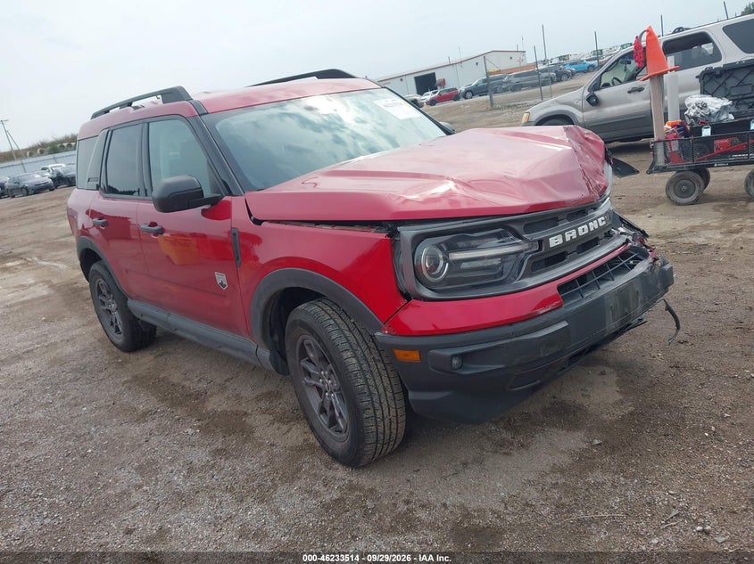 Vin: 3fmcr9b65mrb21388, lot: 46733508, ford bronco sport big bend 20211