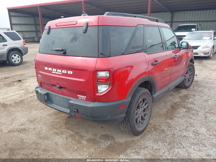 Vin: 3fmcr9b65mrb21388, lot: 46733508, ford bronco sport big bend 20214
