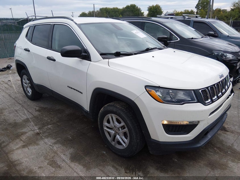 Vin: 3c4njdab7lt234718, lot: 46733526, jeep compass sport 4x4 20201