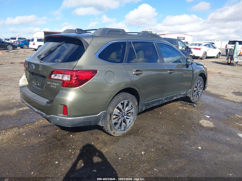 Vin: 4s4bsencxh3367450, lot: 46733634, subaru outback 3.6r limited 20174