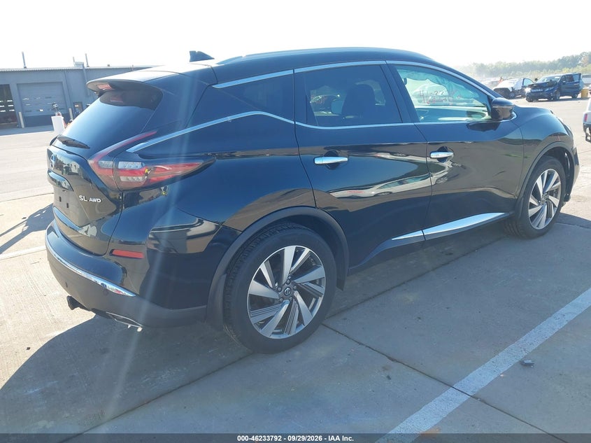 Vin: 5n1az2ms9kn105347, lot: 46733786, nissan murano platinum/s/sl/sv 20194