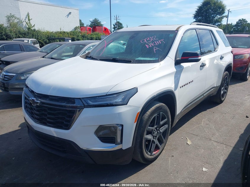 Vin: 1gnevkkw2nj109301, lot: 46734238, chevrolet traverse awd premier 20222