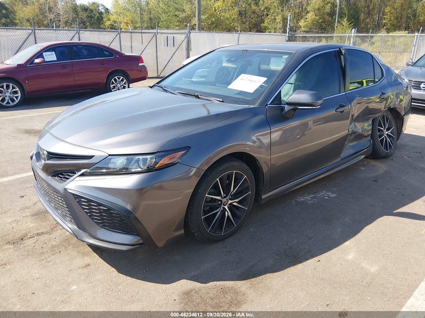 2022 Toyota Camry Se, Левый бок, IAAI, VIN 4T1G11AK0NU672086 — фото 2