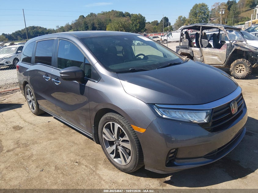 Vin: 5fnrl6h83nb043865, lot: 46734641, honda odyssey touring 20221