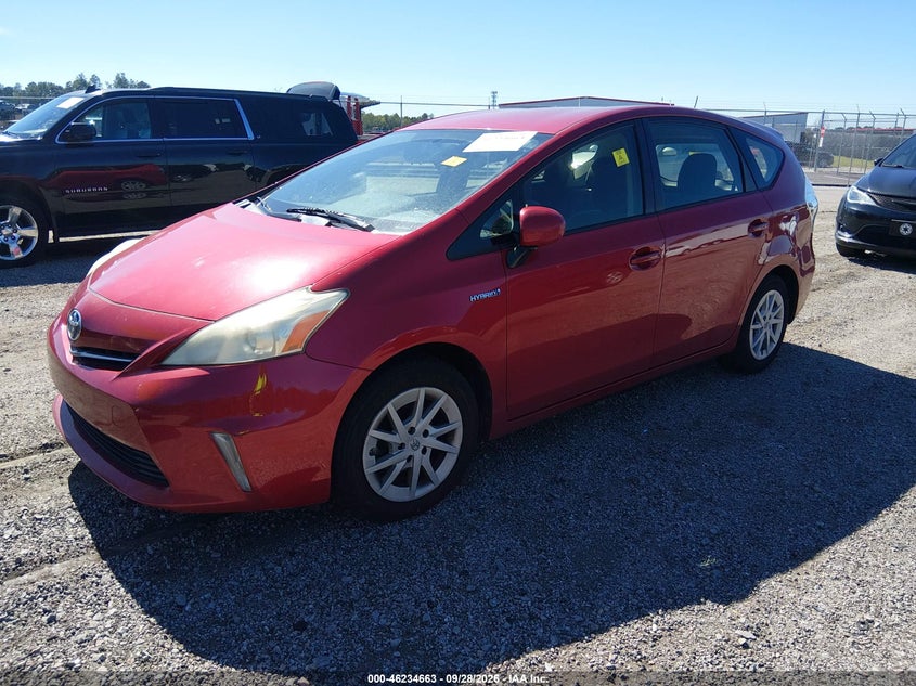 Vin: jtdzn3eu8e3310232, lot: 46734656, toyota prius v three 20142