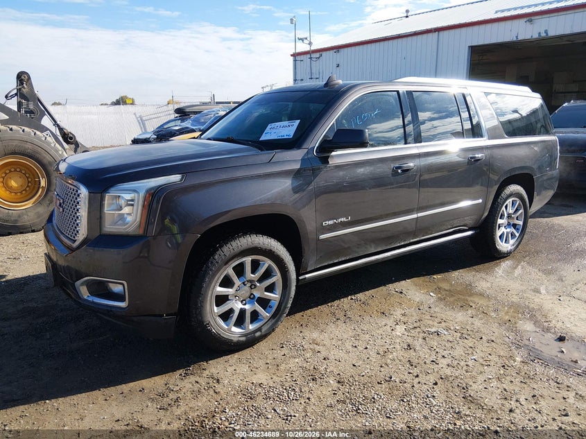 Vin: 1gks2jkj2fr579595, lot: 46734683, gmc yukon xl 1500 denali 20152
