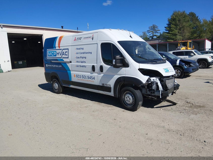 Vin: 3c6lrvdg3re112925, lot: 46734737, ram promaster 2500 tradesman high roof 159 wb w/pass seat 2024 img_1