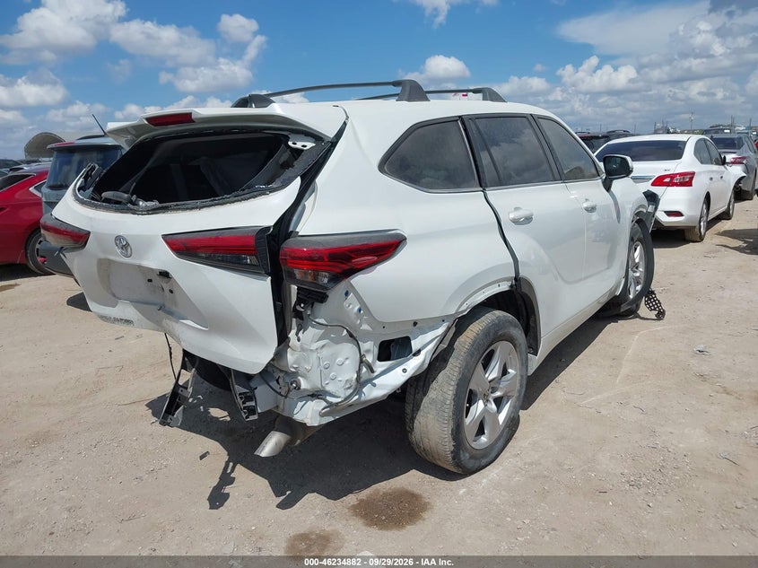 Vin: 5tdkdrahxps504567, lot: 46734876, toyota highlander l 20234