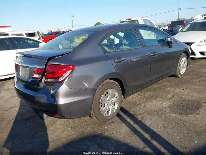 Vin: 19xfb2f5xee218254, lot: 46735007, honda civic lx 20144