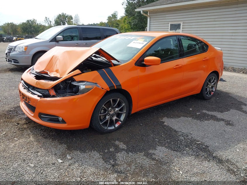 2014 Dodge Dart Sxt, Front End, IAAI, VIN 1C3CDFBB7ED668482 — photo 2