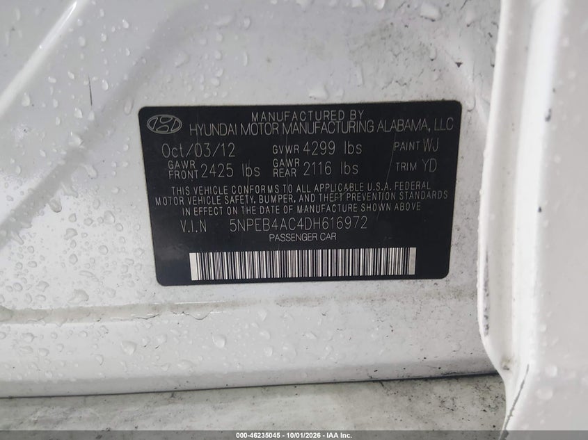 2013 HYUNDAI SONATA GLS · Photo 9