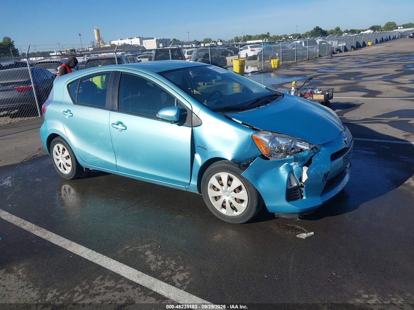Vin: jtdkdtb39c1007324, lot: 46735177, toyota prius c two 20121