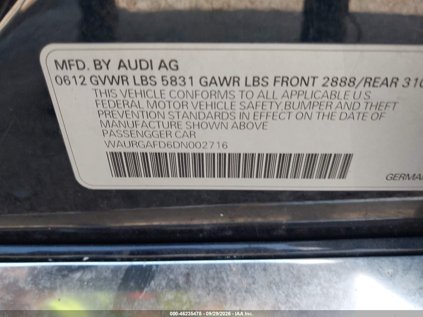 2013 AUDI A8 L 3.0T · Фото 9