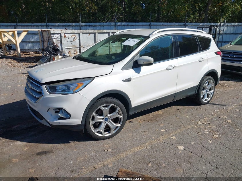 Vin: 1fmcu9j98kua70632, lot: 46735763, ford escape titanium 20192