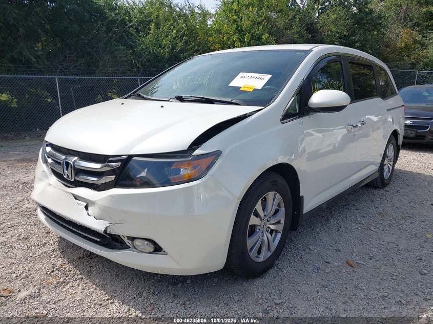 2014 Honda Odyssey Ex, Front End, IAAI, VIN 5FNRL5H49EB047216 — photo 2