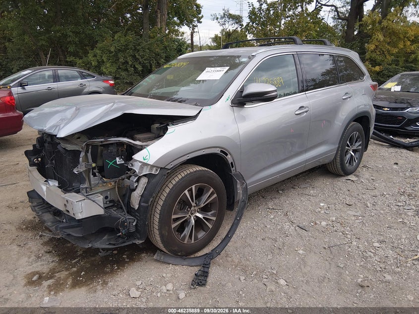 Vin: 5tdjkrfh1gs243534, lot: 46735882, toyota highlander xle v6 20162