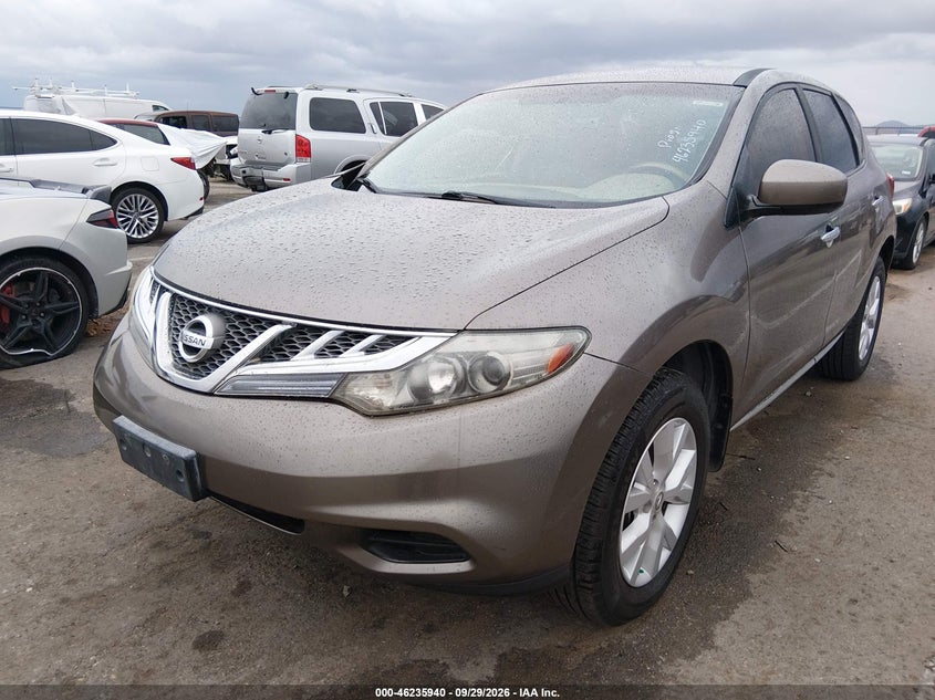 2012 Nissan Murano S, Rear, IAAI, VIN JN8AZ1MU3CW114836 — photo 2