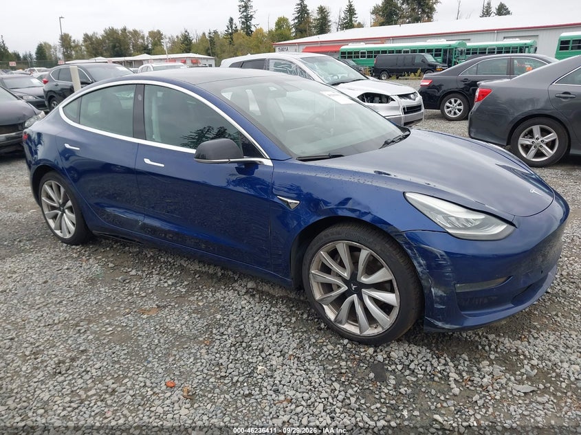 Vin: 5yj3e1eaxkf417409, lot: 46736405, tesla model 3 long range/mid range/standard range/standard range plus 20191