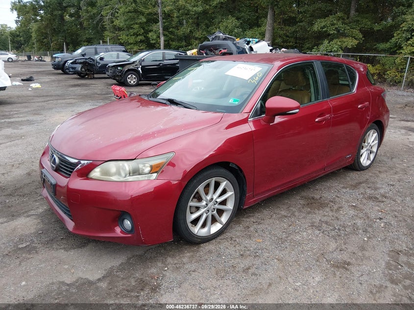 2012 Lexus CT, Обычный износ, IAAI, VIN JTHKD5BH4C2073702 — фото 2