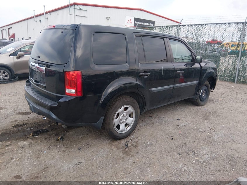 Vin: 5fnyf3h24fb022408, lot: 46736871, honda pilot lx 20154