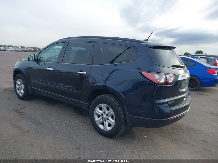 Vin: 1gnkrfkd4fj308834, lot: 46737041, chevrolet traverse ls 20153