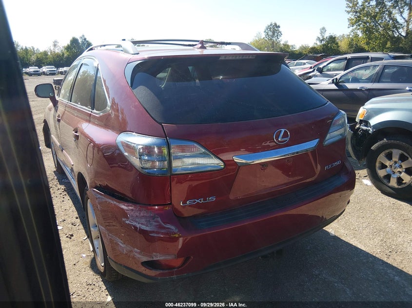 LEXUS RX 350 2010 VIN 2T2BK1BA6AC047924