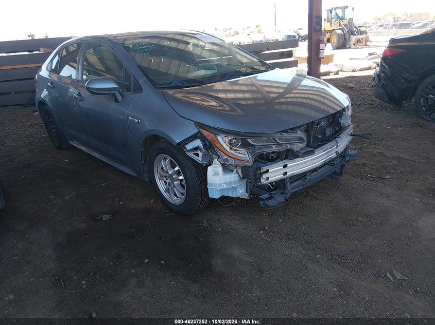 2021 Toyota Corolla Hybrid Le, Перёд, IAAI, VIN JTDEAMDE5MJ018655