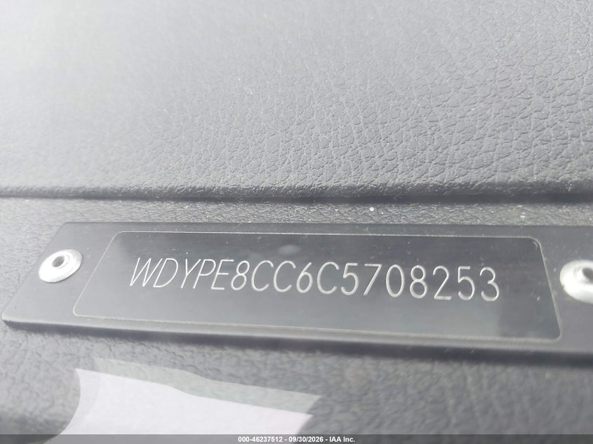 FREIGHTLINER SPRINTER 2500 2012 VIN WDYPE8CC6C5708253