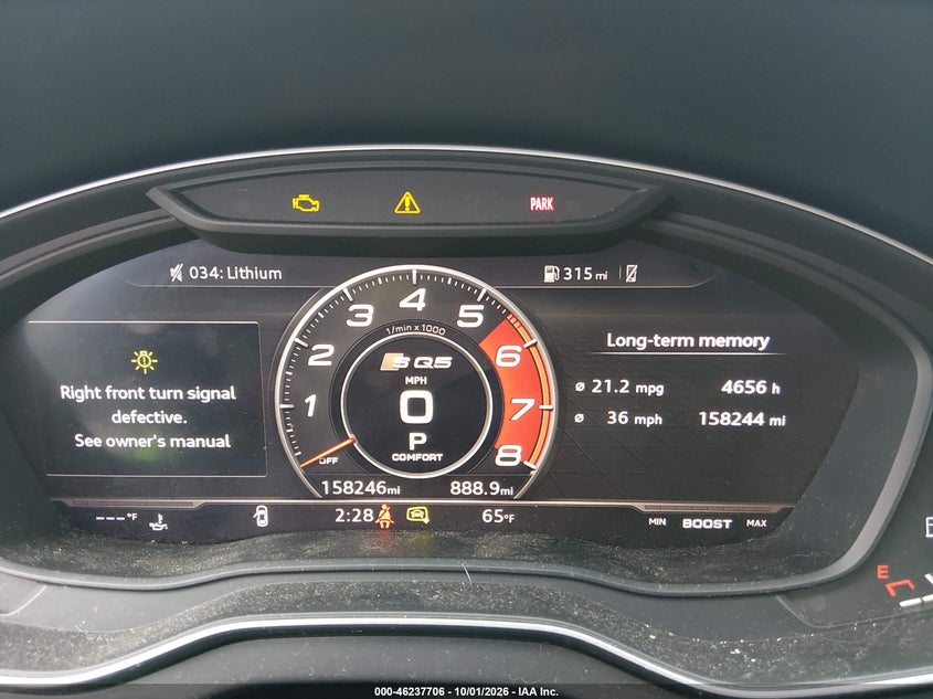 AUDI SQ5 2019 VIN WA1B4AFY5K2056257