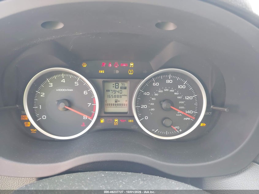 SUBARU XV CROSSTREK 2013 VIN JF2GPAVC7D2804763