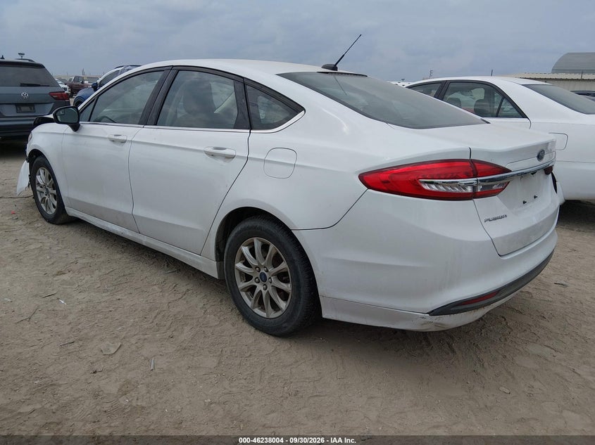 Vin: 3fa6p0g70hr383190, lot: 46737998, ford fusion s 20173