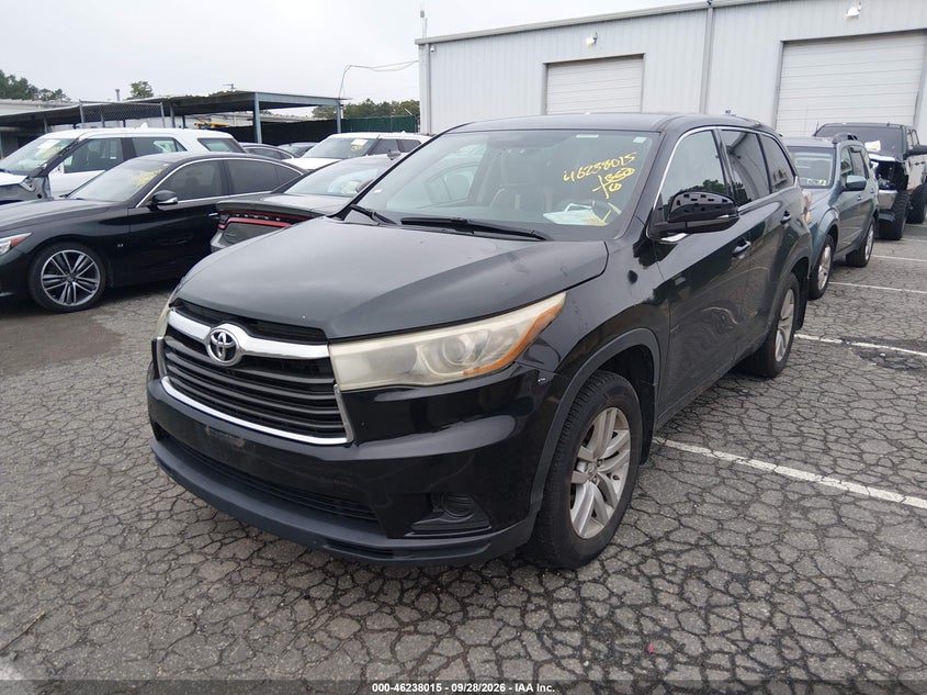 TOYOTA HIGHLANDER 2015 VIN 5TDBKRFH0FS077980