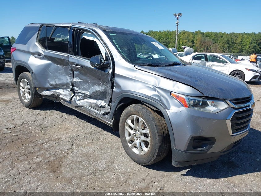 Vin: 1gnerfkw3kj269193, lot: 46738044, chevrolet traverse ls 20191