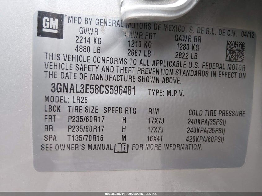 2012 CHEVROLET CAPTIVA SPORT LT · Фото 9