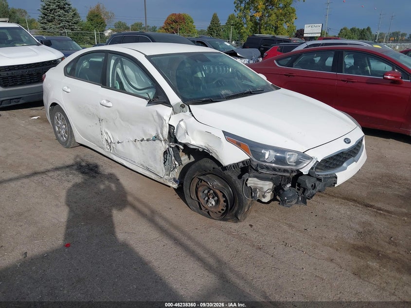 Vin: 3kpf24ad6le173353, lot: 46738354, kia forte fe 20201