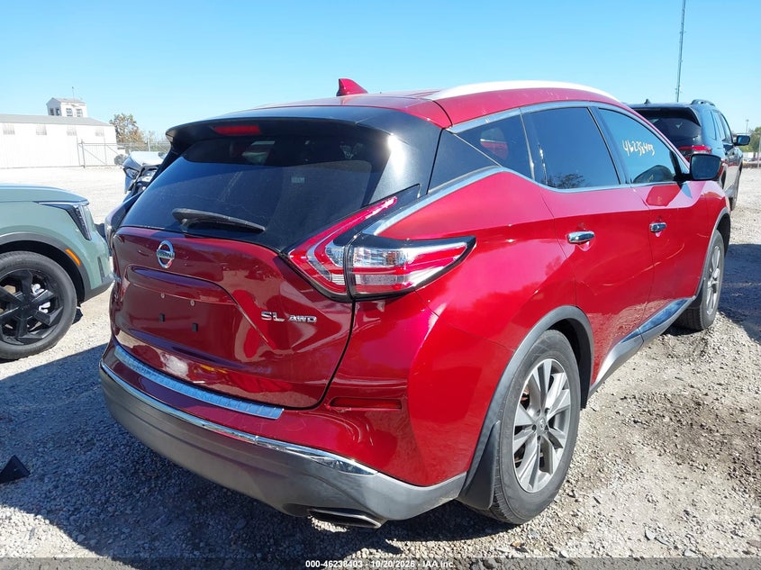 Vin: 5n1az2mh3hn111545, lot: 46738397, nissan murano sl 20174