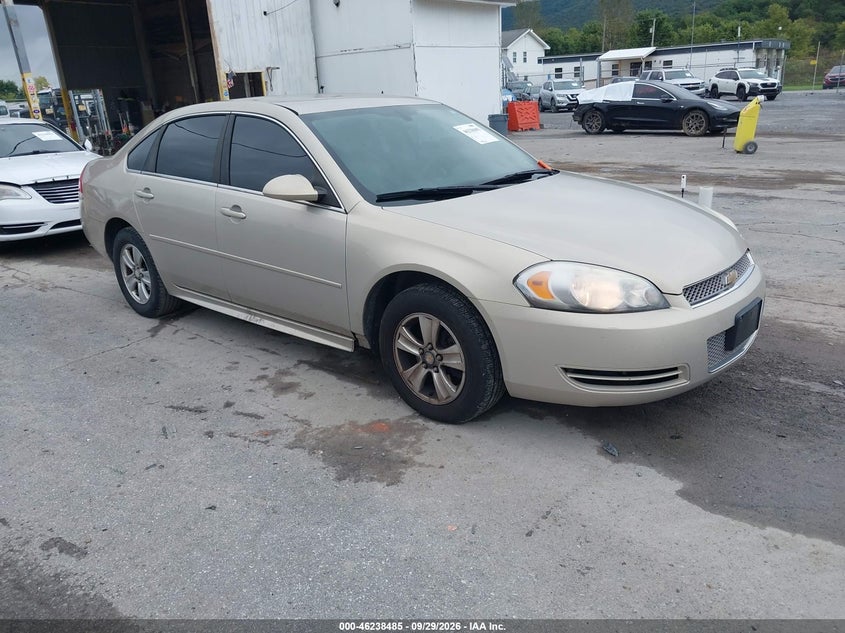 Vin: 2g1wf5e33c1235616, lot: 46738479, chevrolet impala ls 20121