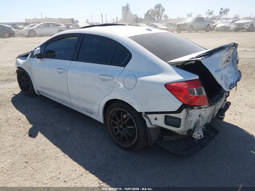 Vin: 2hgfb6e55ch704188, lot: 46738704, honda civic si 20123