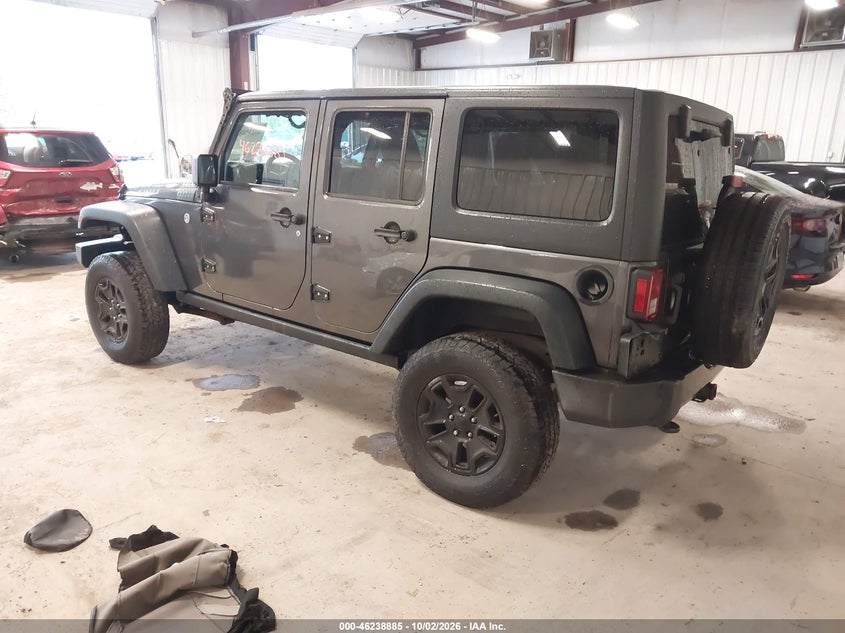 Vin: 1c4bjwdg9gl315887, lot: 46738879, jeep wrangler unlimited willys wheeler 20163