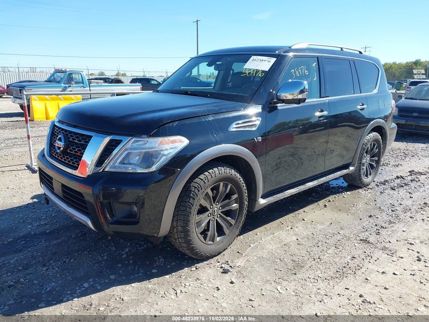 Vin: jn8ay2ne4h9702007, lot: 46738970, nissan armada platinum 20172