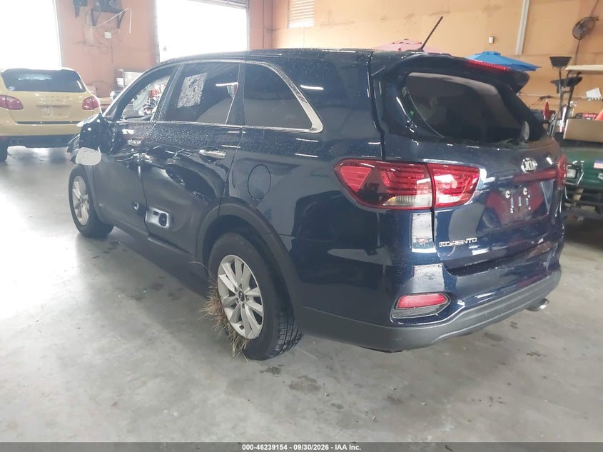 Vin: 5xypgda56kg540431, lot: 46739148, kia sorento 3.3l lx 20193