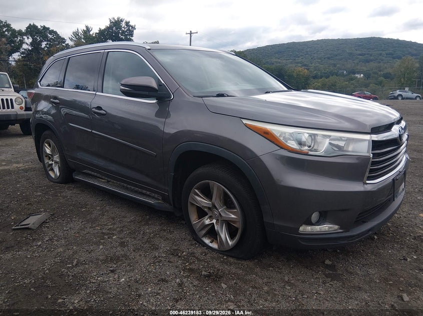 Vin: 5tddkrfh7es015113, lot: 46739177, toyota highlander limited v6 20141