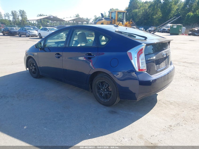 Vin: jtdkn3du0e0390789, lot: 46739325, toyota prius three 20143