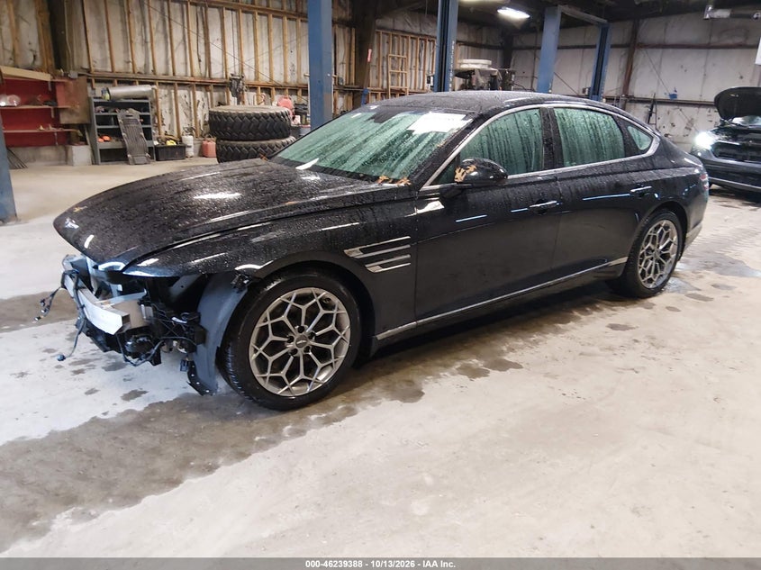 Vin: kmtgb4sc0mu046192, lot: 46739382, genesis g80 2.5t awd 20212