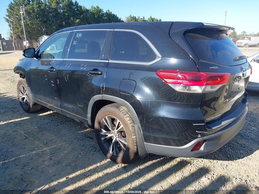 Vin: 5tdbzrfh9hs471072, lot: 46739519, toyota highlander le 20173