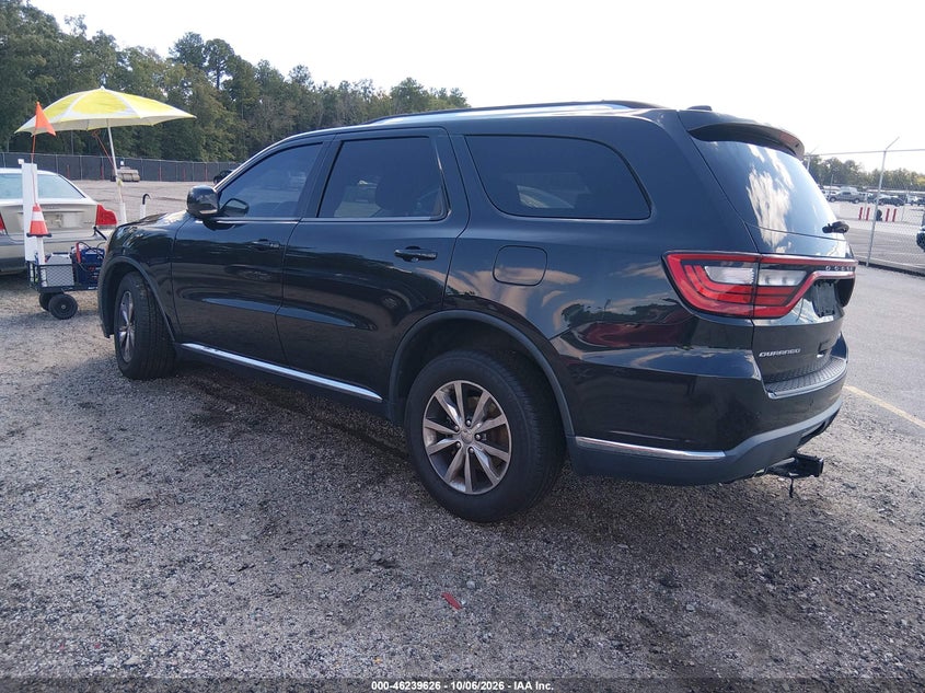 Vin: 1c4rdhdg6gc402874, lot: 46739620, dodge durango limited 20163